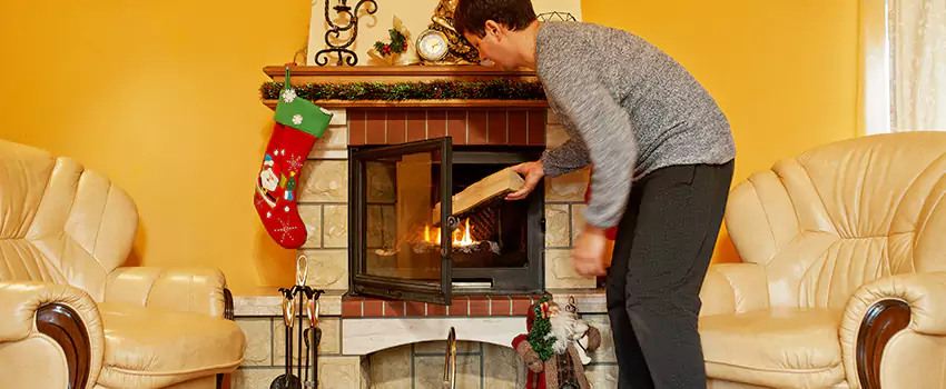 Rusted Metal Fireplace Restoration in Cibolo, Texas